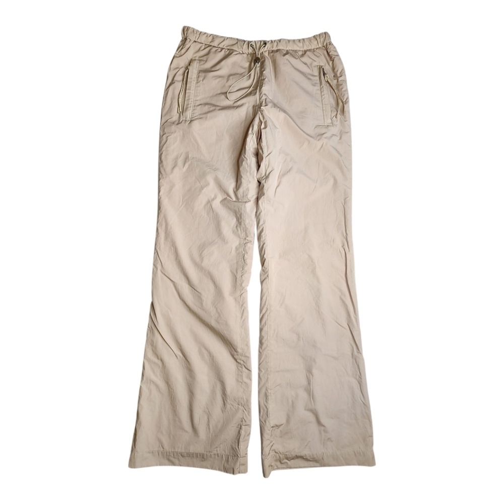 Banana Republic Vintage Khaki Snow Ski Pants Holiday Lined in Red Fleece Sz XS